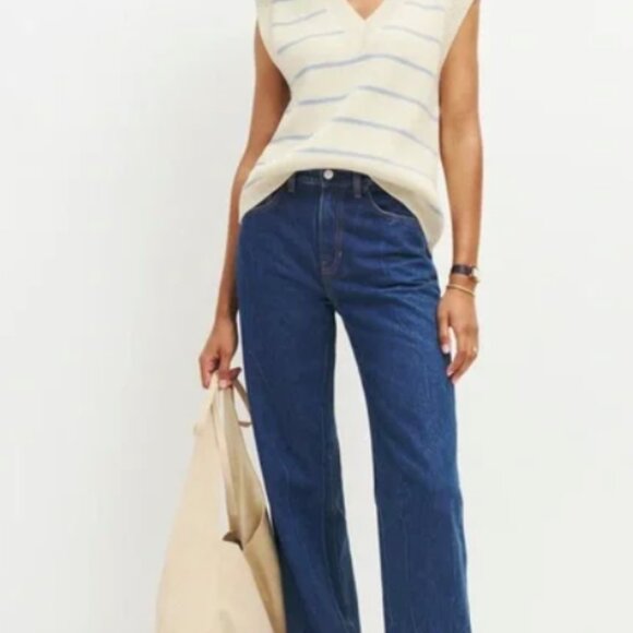 Reformation Janey Cotton Sweater Vest Pablo Stripe - Size XS - Picture 4 of 4